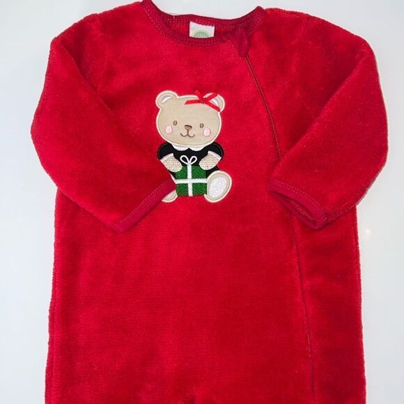 🛍 Little BABIES FLEECE HOLIDAY SLEEPER SIZE 3 MONTHS 🛍 - Picture 1 of 6